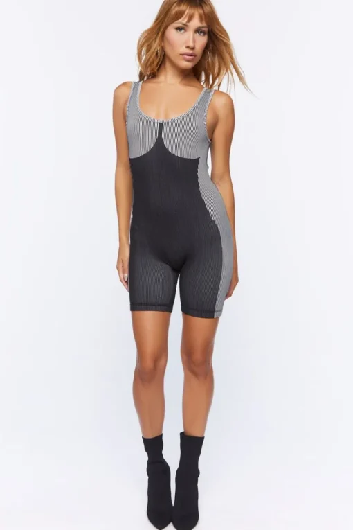 Seamless Striped Romper