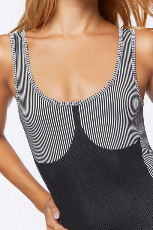 Seamless Striped Romper