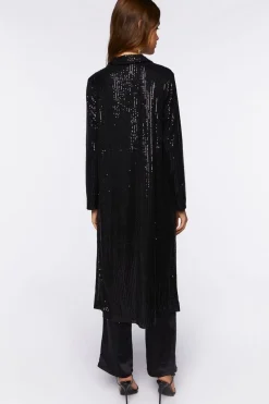 Sequin Open-Front Kimono