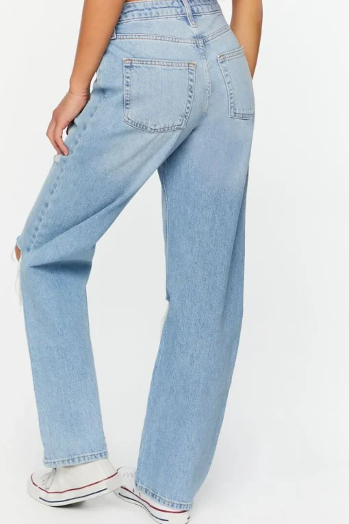 90S-Fit Destroyed High-Rise Jeans