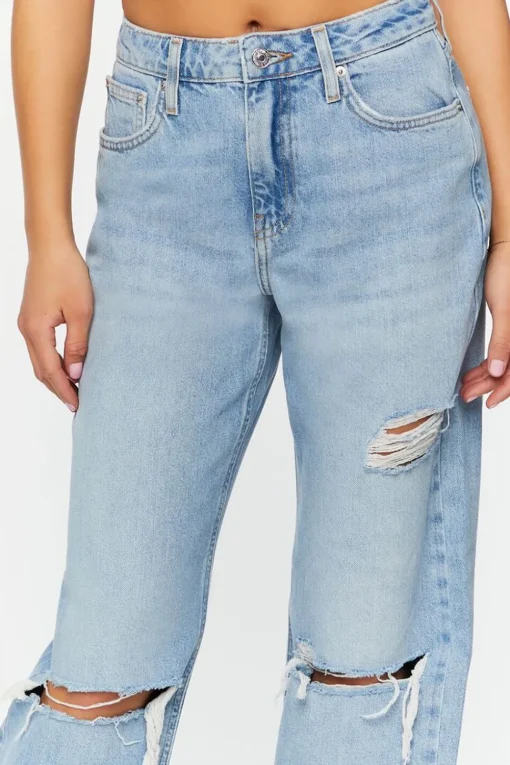 90S-Fit Destroyed High-Rise Jeans