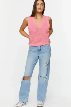 90S-Fit Destroyed High-Rise Jeans