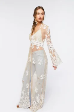 Sheer Crochet Lace Kimono