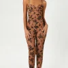 Sheer Floral Mesh Jumpsuit