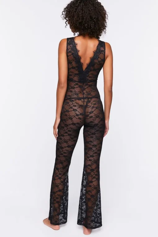 Sheer Lace Lingerie Jumpsuit