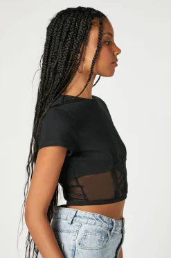 Sheer Mesh Crop Top