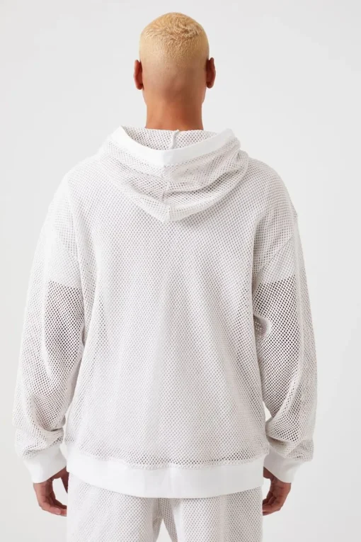 Sheer Mesh Netted Hoodie
