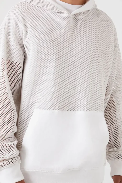 Sheer Mesh Netted Hoodie