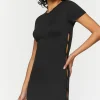 Short-Sleeve Cutout Mini Dress