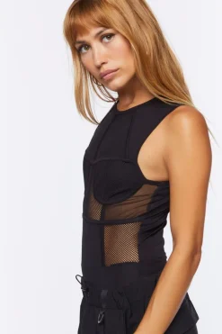 Sleeveless Mesh Bodysuit