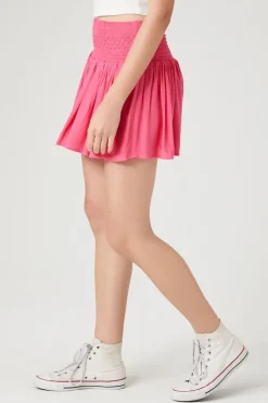 Smocked A-Line Mini Skirt
