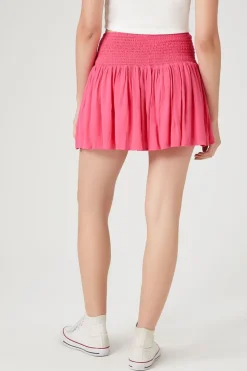 Smocked A-Line Mini Skirt