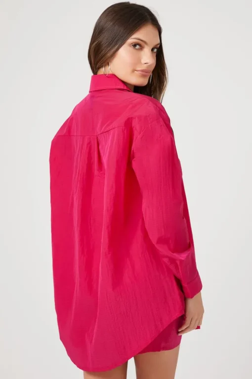 Snap Button-Front Shacket