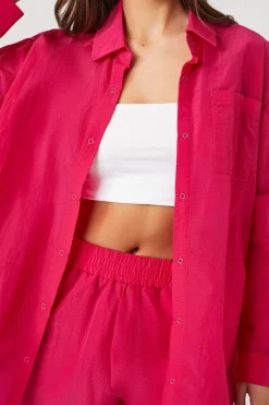 Snap Button-Front Shacket