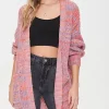 Space Dye Longline Cardigan Sweater