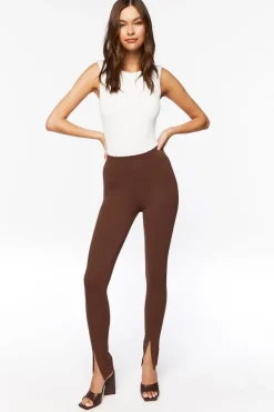 Split-Hem Skinny Pants