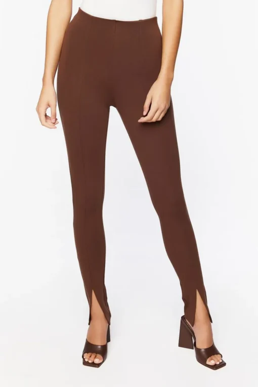 Split-Hem Skinny Pants