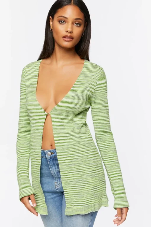 Split-Hem Sweater-Knit Top