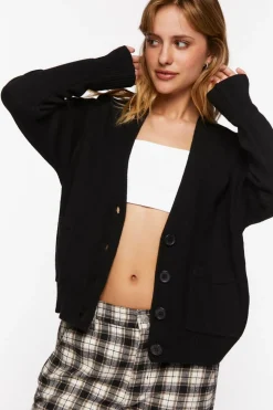 Split-Sleeve Cardigan Sweater