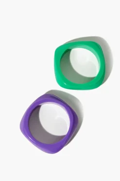 Square Bangle Bracelet Set