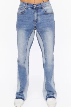 Stone Wash Flare Jeans