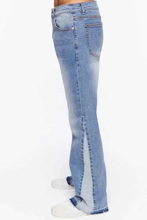 Stone Wash Flare Jeans