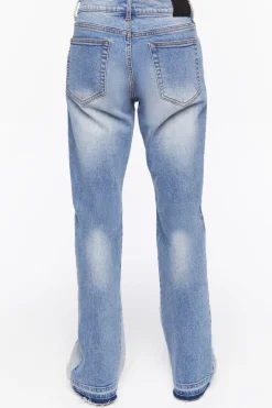 Stone Wash Flare Jeans