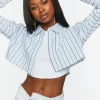 Striped Cropped Shirt