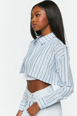 Striped Cropped Shirt