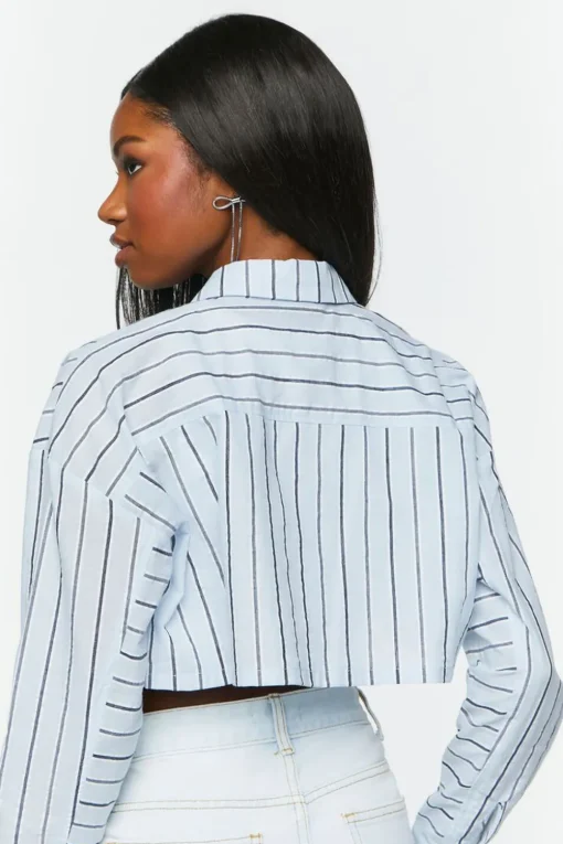 Striped Cropped Shirt
