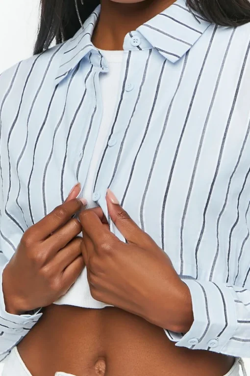 Striped Cropped Shirt