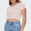Striped Cropped Tee