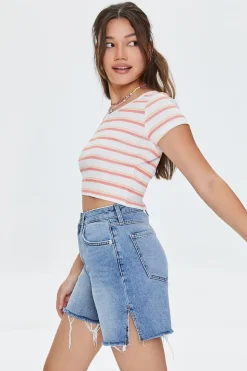 Striped Cropped Tee