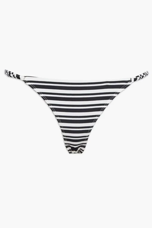 Striped High-Leg Bikini Bottoms