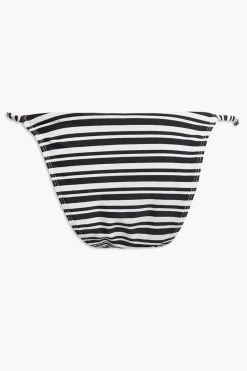 Striped High-Leg Bikini Bottoms