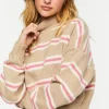 Striped Mock Neck Sweater