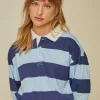 Striped Rugby Cropped Shirt