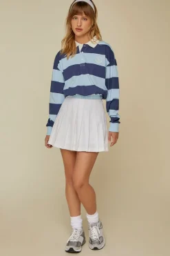 Striped Rugby Cropped Shirt