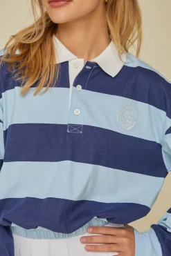 Striped Rugby Cropped Shirt