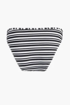 Striped Twisted High-Leg Bikini Bottoms