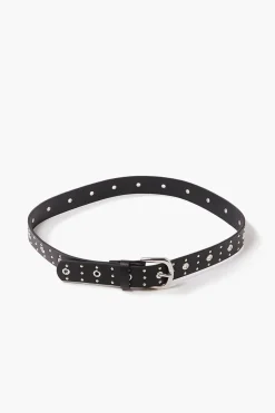Studded Faux Leather Hip Belt