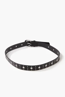 Studded Faux Leather Hip Belt