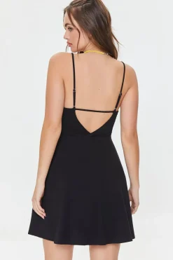 Surplice Skater Mini Dress