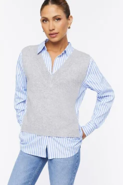 Sweater Vest Combo Shirt