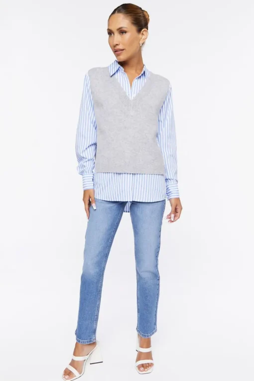 Sweater Vest Combo Shirt
