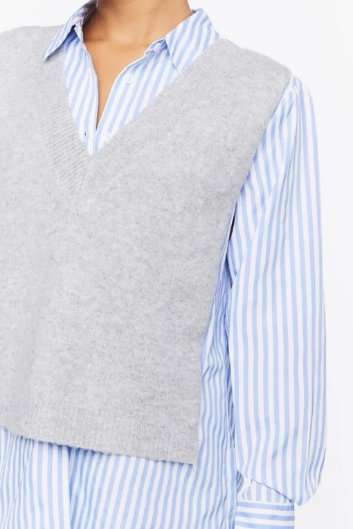 Sweater Vest Combo Shirt