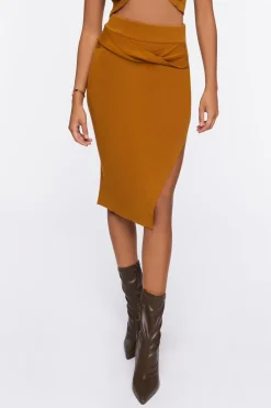 Sweater-Knit Crop Top & Skirt Set