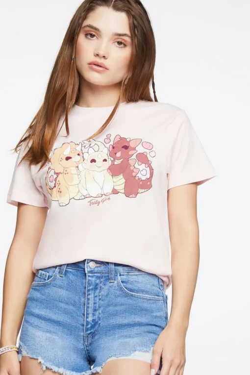 Tasty Peach Graphic Crew Neck Tee