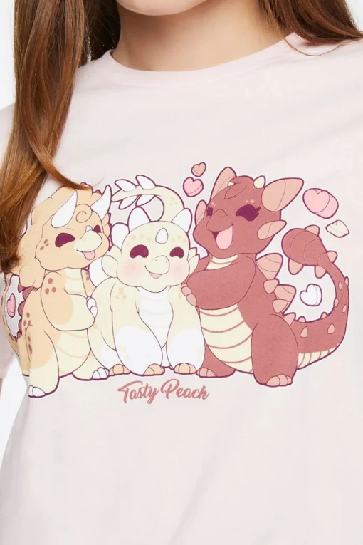 Tasty Peach Graphic Crew Neck Tee