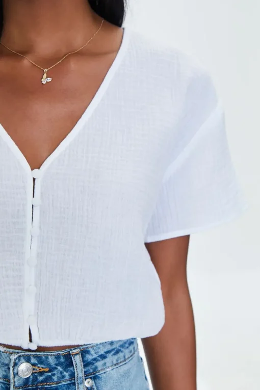 Textured Crop Top